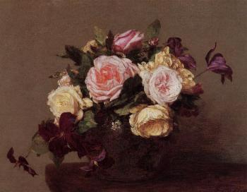 亨利 方丹 拉圖爾 Roses and Clematis 亨利 方丹 拉圖爾 Roses and Clematis
